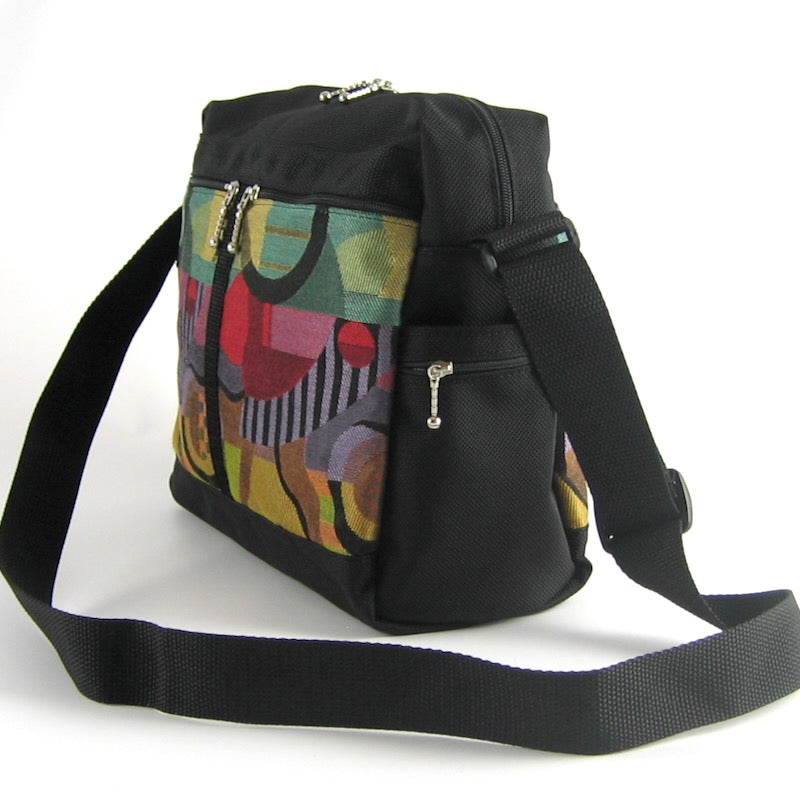 107 Large Messenger Bag, Cross-Body fabric and nylon