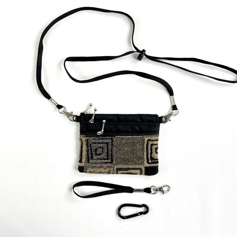 39RS Three Zip Mini Connectable with detachable crossbody strap
