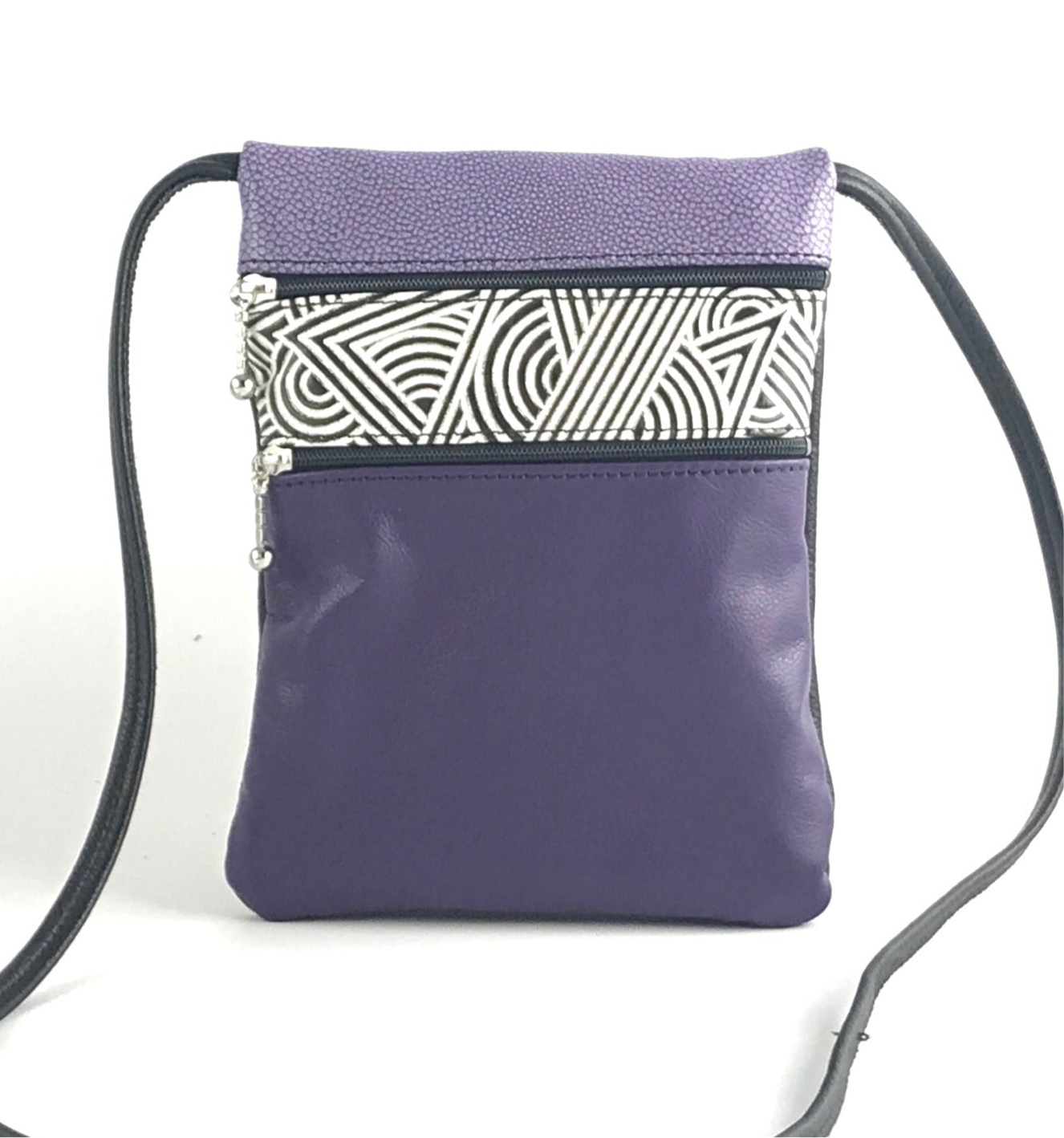 Small Leather Cell Phone Cross-body Bag #66J