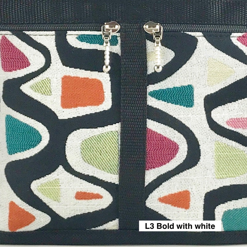 59R Wider 3 zipper organizer with wristlet and carabiner clip