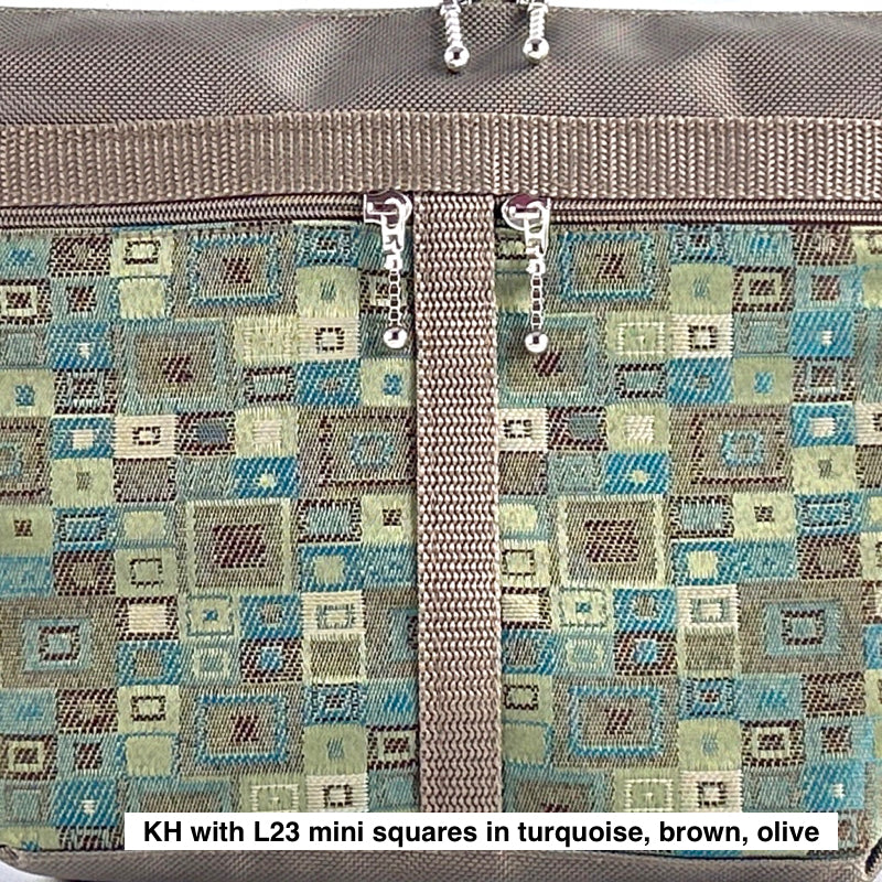 Emma Messenger Bag Purse #PL Light Colors with Khaki
