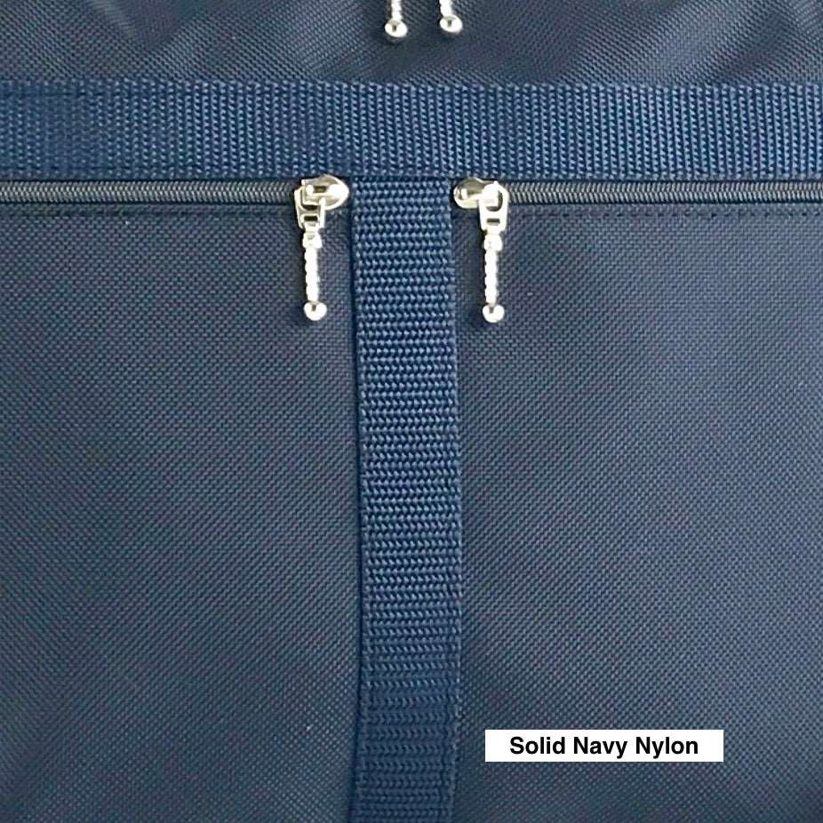 221L small organizer purse in Navy Nylon with fabric accent pockets