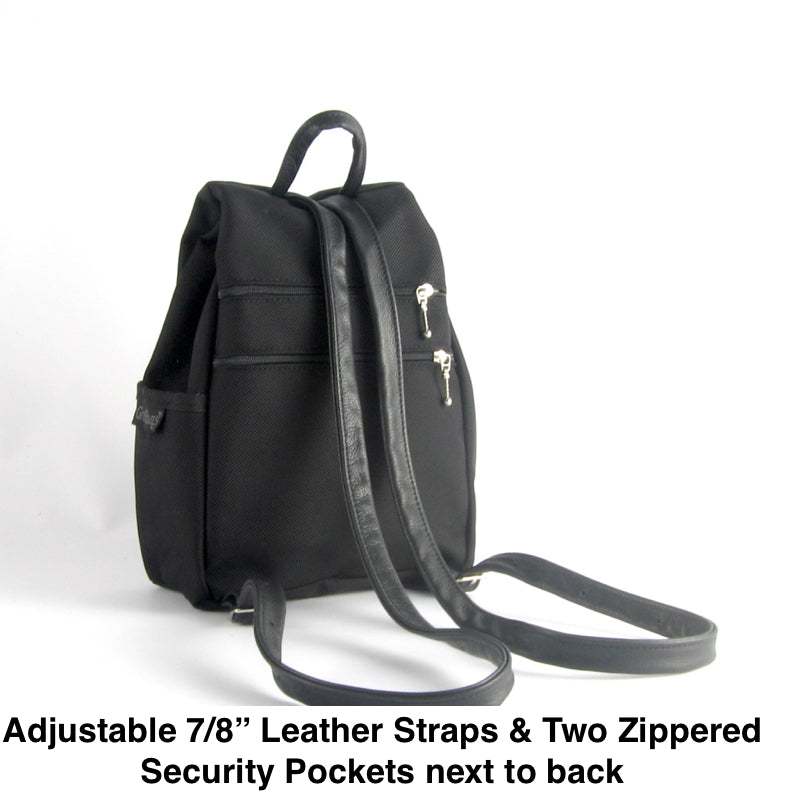 New Ripstop Side Entry Backpacks in 3 Sizes- extra zipper + leather straps