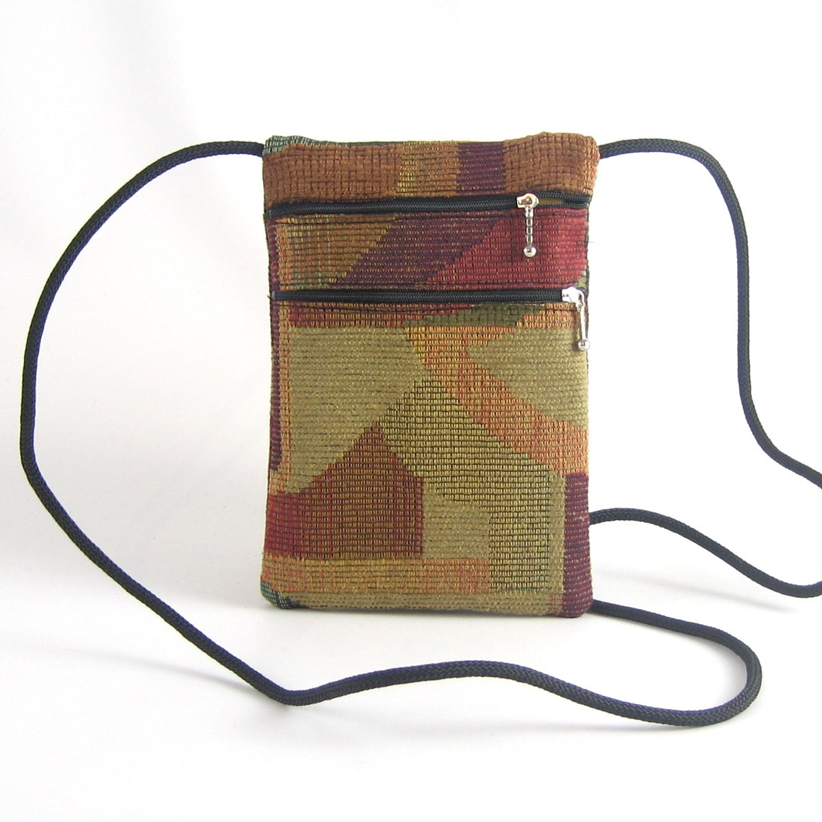 Mia Crossbody N-S Three zipper Cell Phone + Travel Purse T83