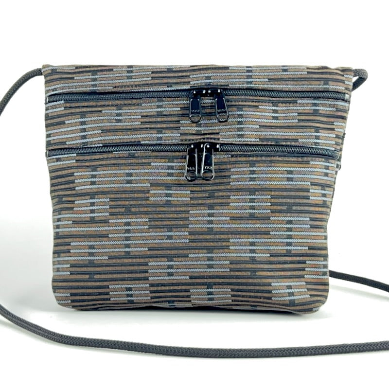 Carly 3 Zipper Fabric Cross-Body Bag T93