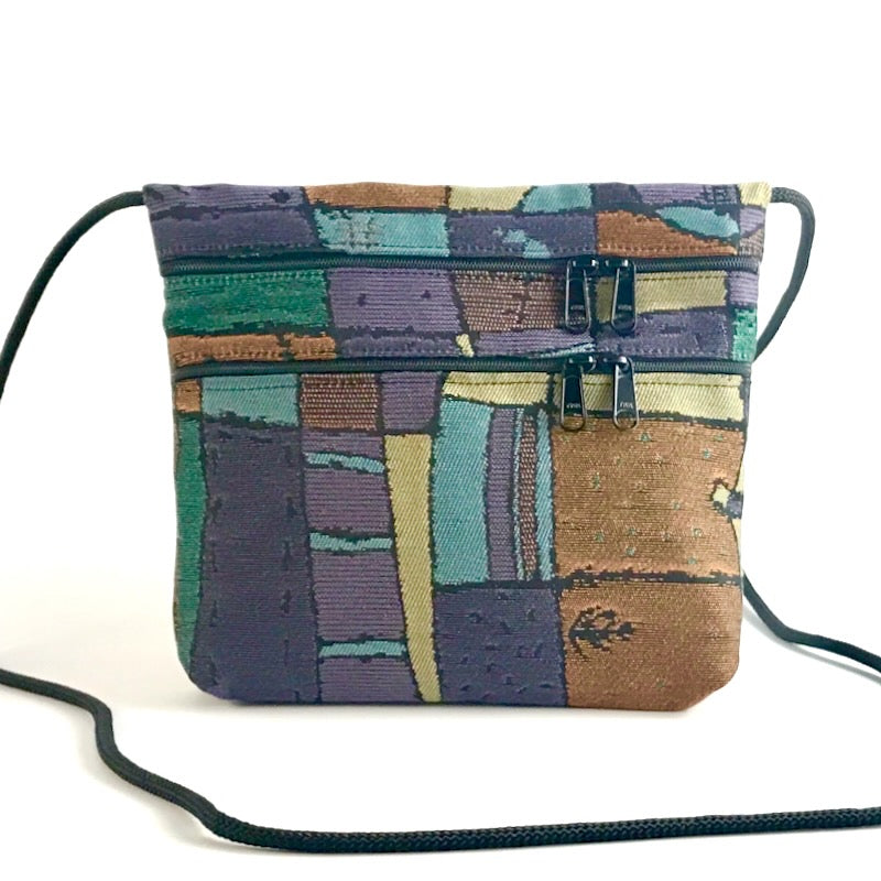 Carly 3 Zipper Fabric Cross-Body Bag T93