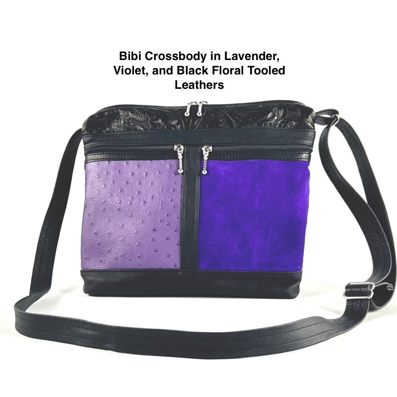 Bibi Small Crossbody Hobo Leather Organizer Purse v221L