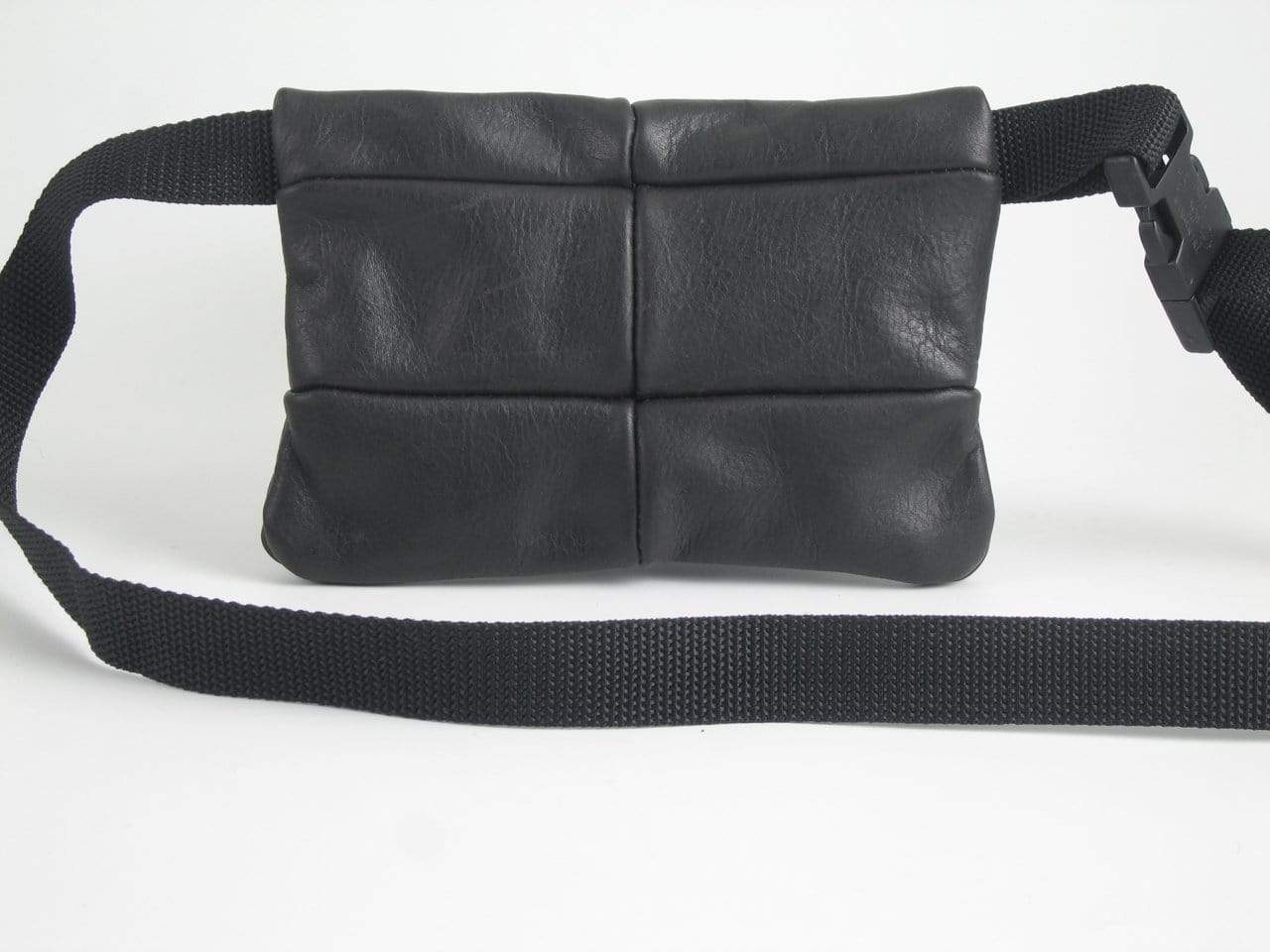 Medium Leather Flat Belt Bag With Contrast Accent Leathers - #305J
