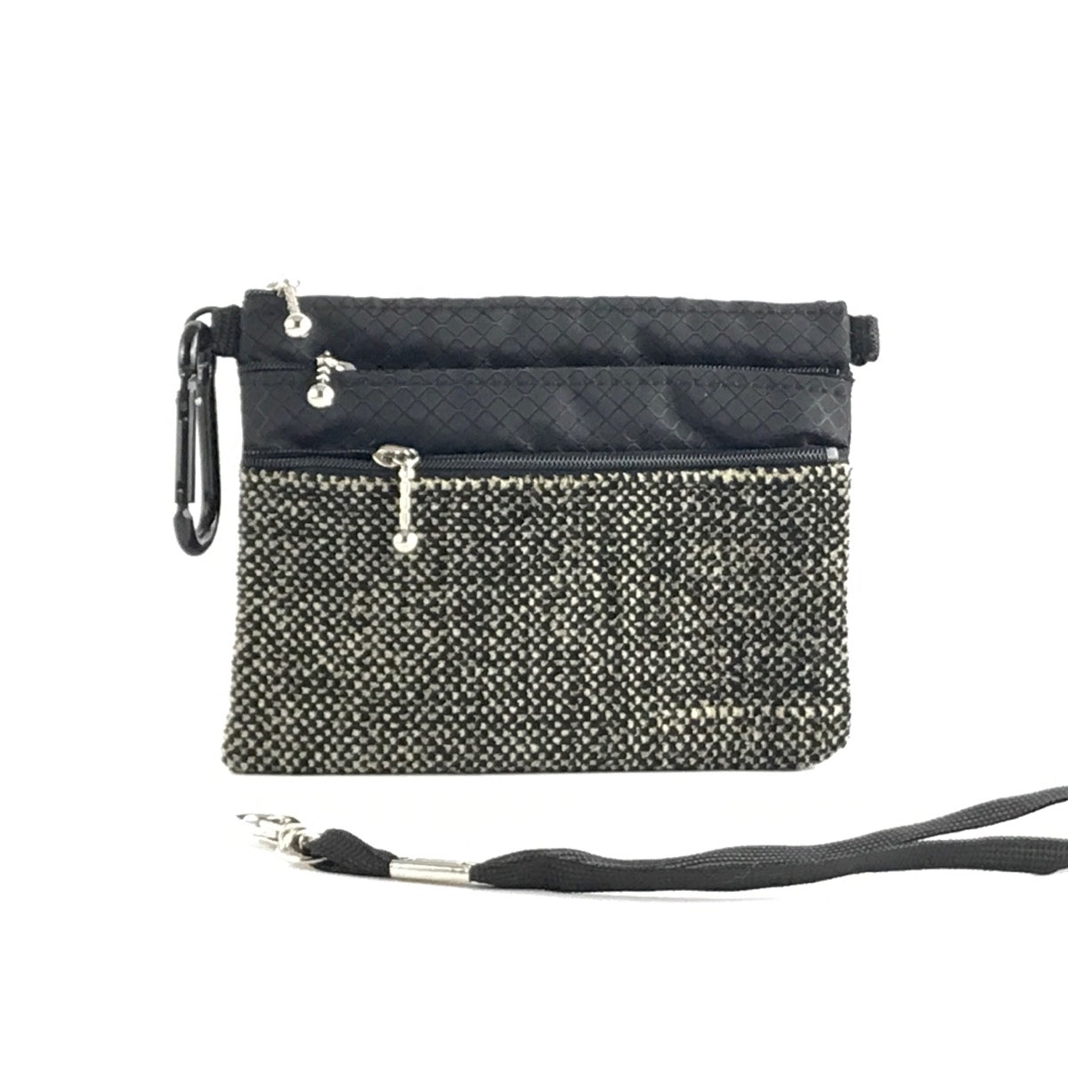 Stadium Purse 39RSC- Three zipper purse set with crossbody strap, wristlet, Bonus pouch, and carabiner clip