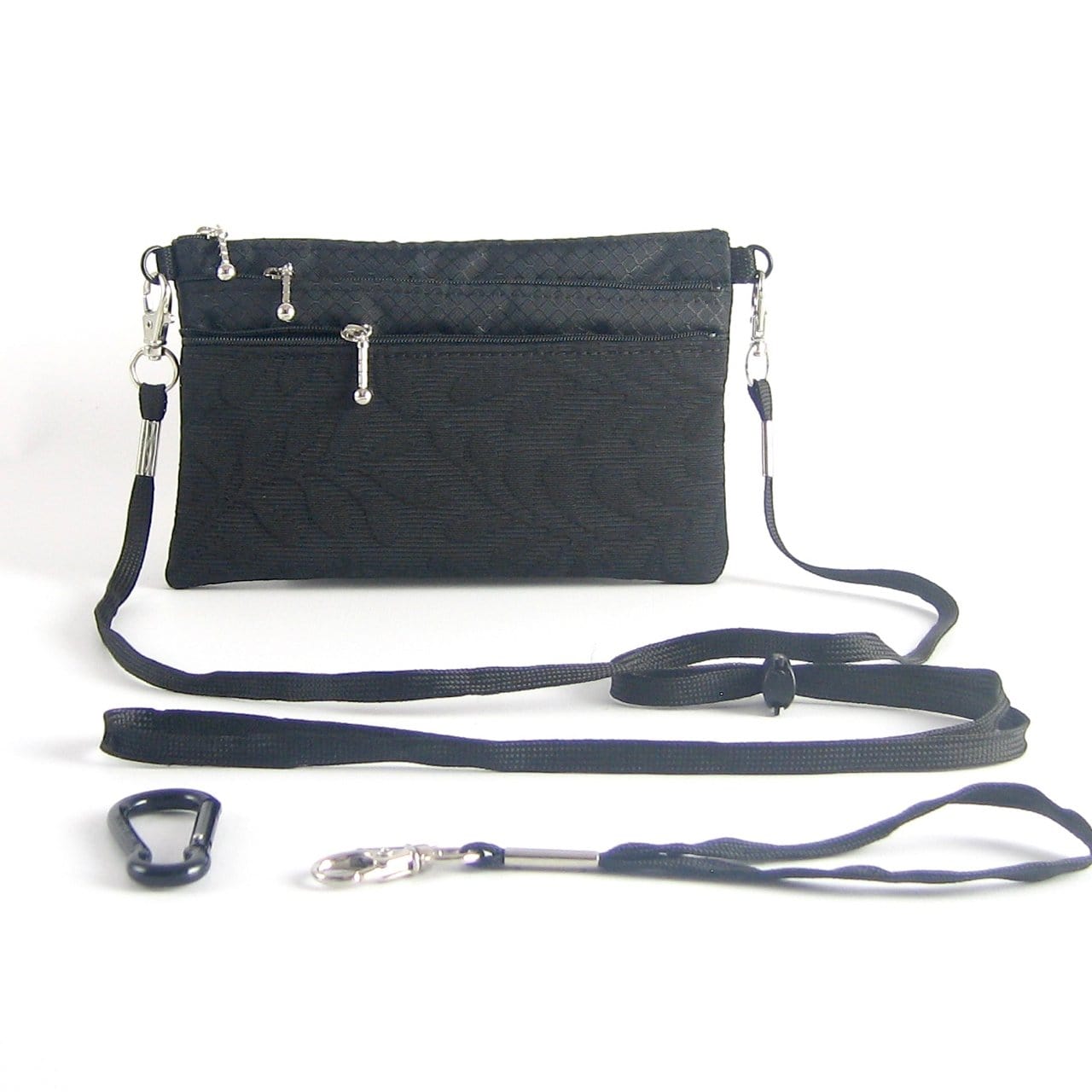 Three zipper Minibag with wristlet and long strap 49RS