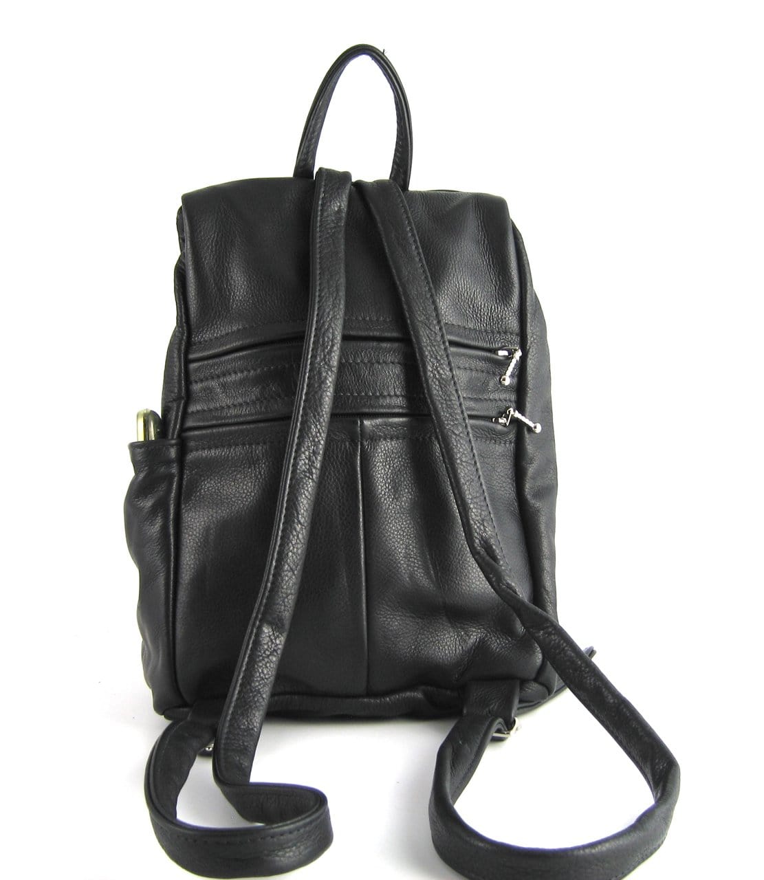 967 Purse size Leather Side Entry Backpack - Solid Colors