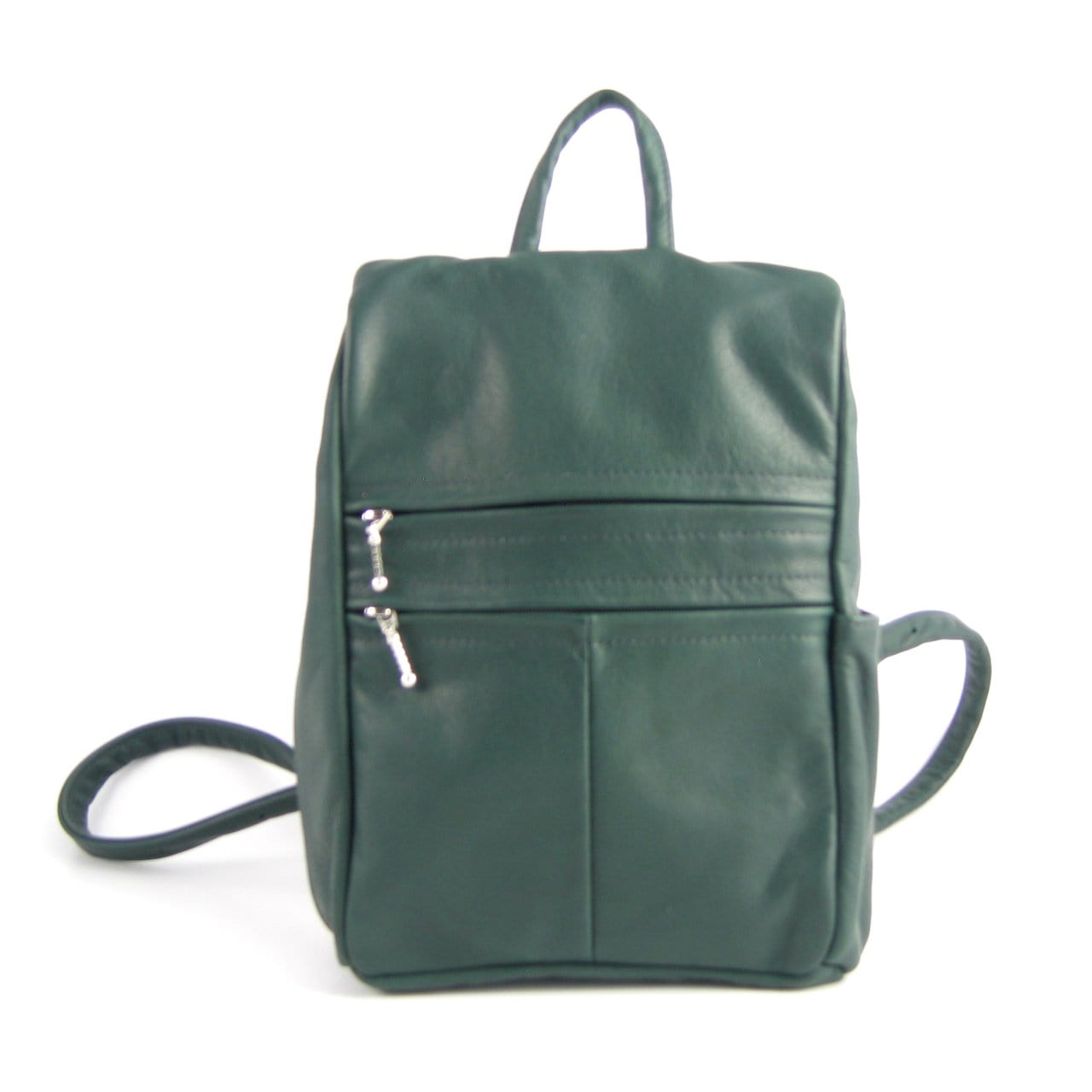 967 Purse size Leather Side Entry Backpack - Solid Colors
