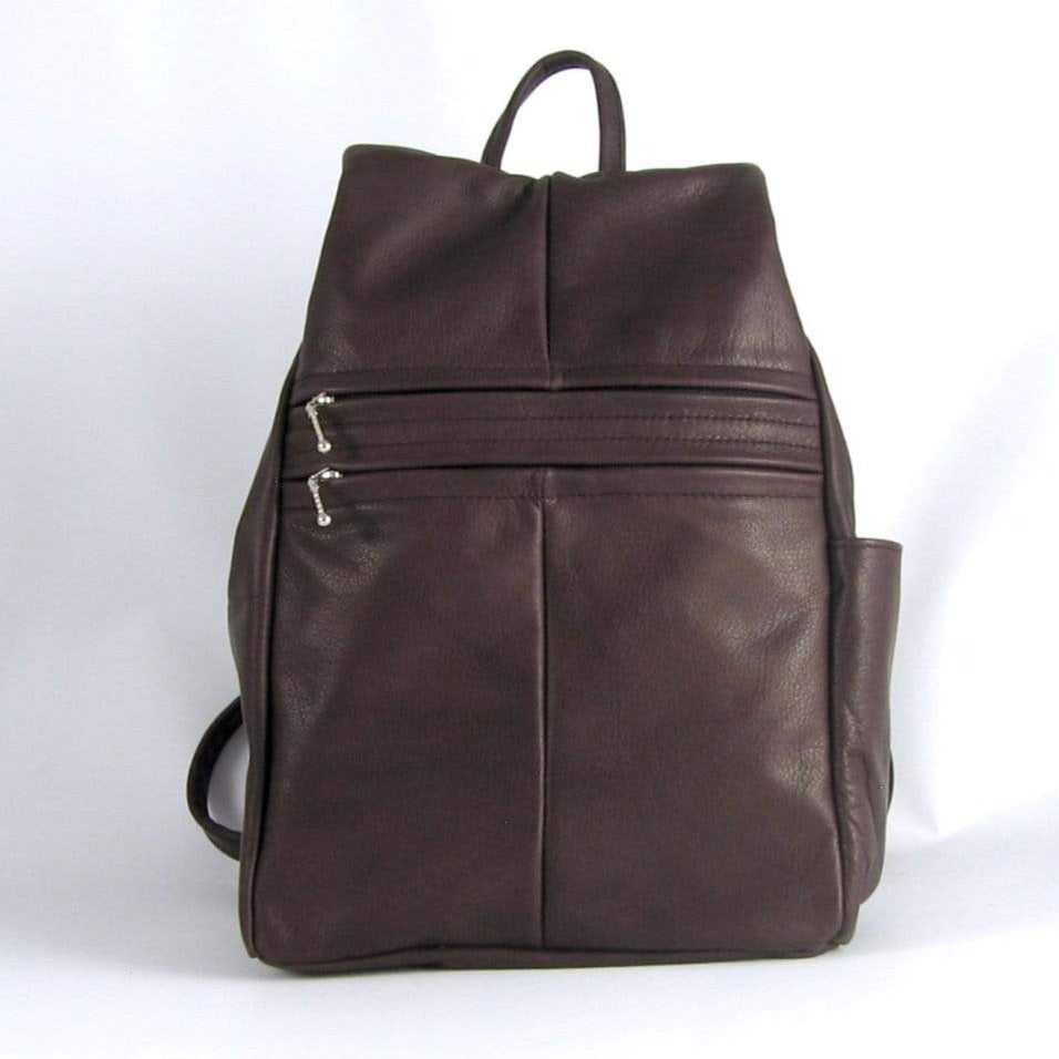 968 Medium Side Entry Leather Backpack in solid colors
