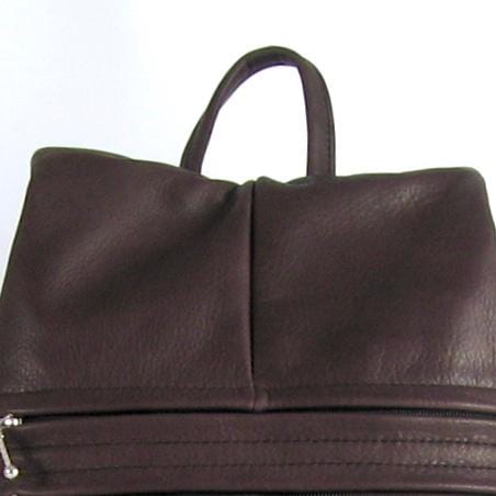 966 Small side entry leather backpack purse - solid colors