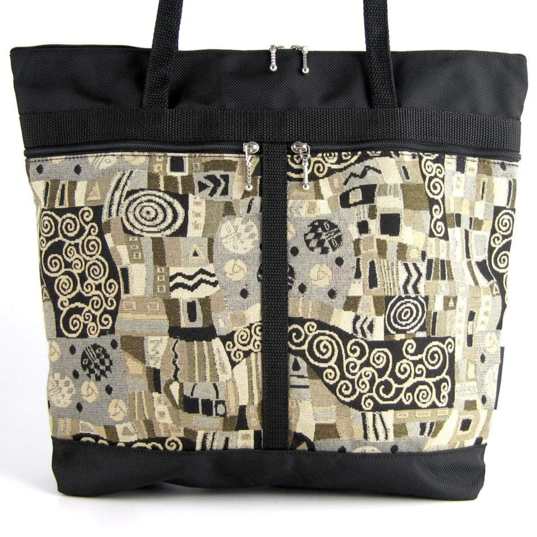 L: Large Tote in Black Nylon