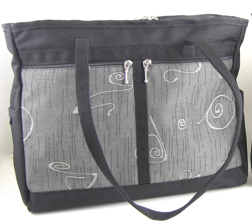 ZZ: Boxy Laptop Tote w/ 2 open end pockets