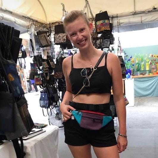 Small Leather Fanny Pack FPJ - with accent leathers