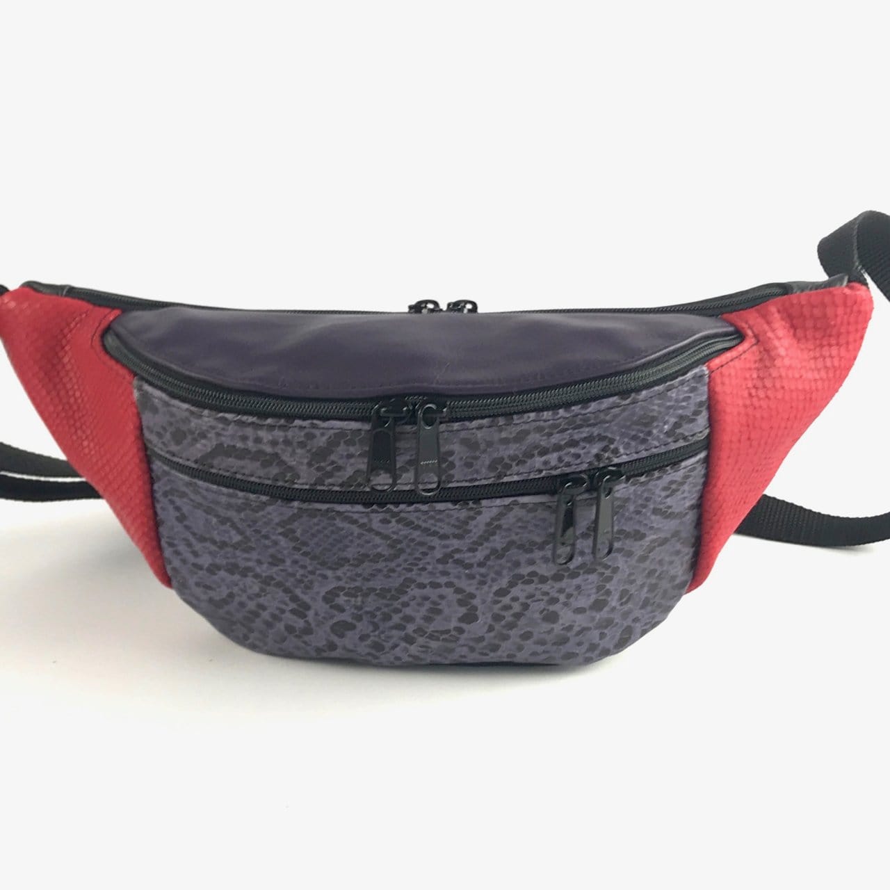 Leather Fanny Pack or Crossbody Bag with Accent - large - LFPJ