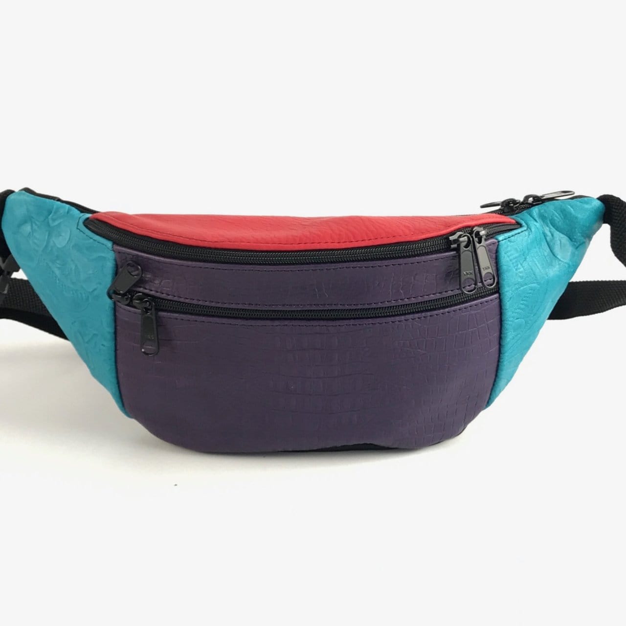 Leather Fanny Pack or Crossbody Bag with Accent - large - LFPJ