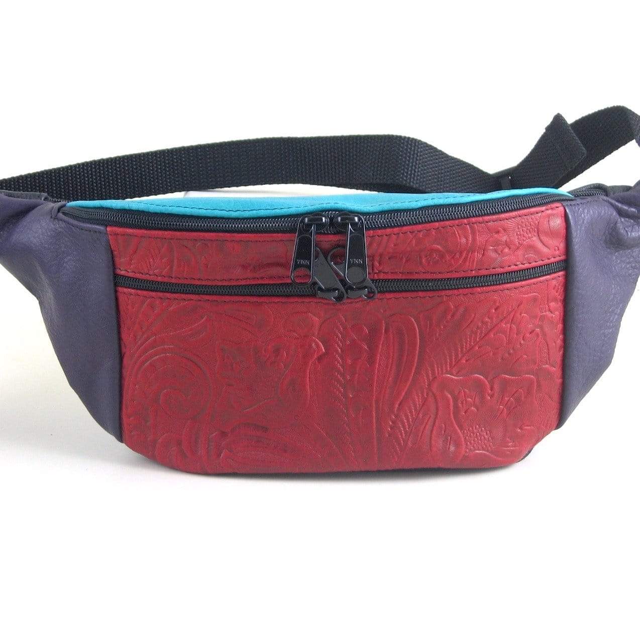 Leather Fanny Pack or Crossbody Bag with Accent - large - LFPJ
